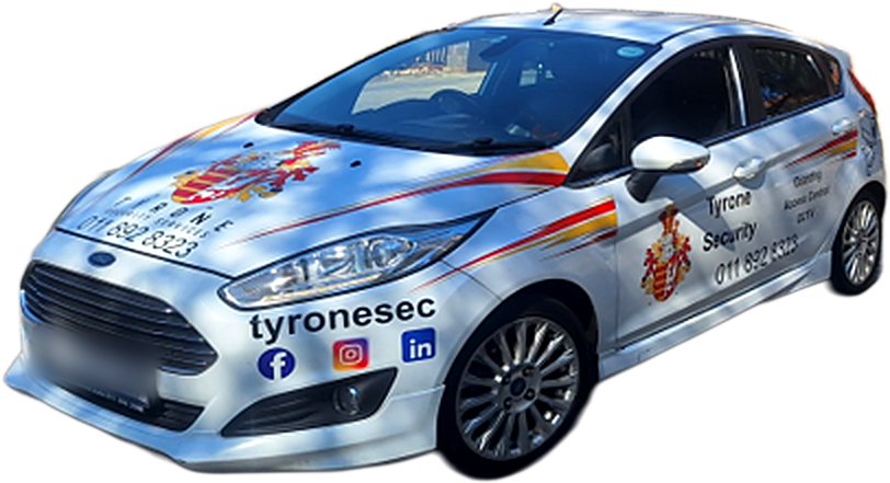 Tyrone Security Services branded vehicle